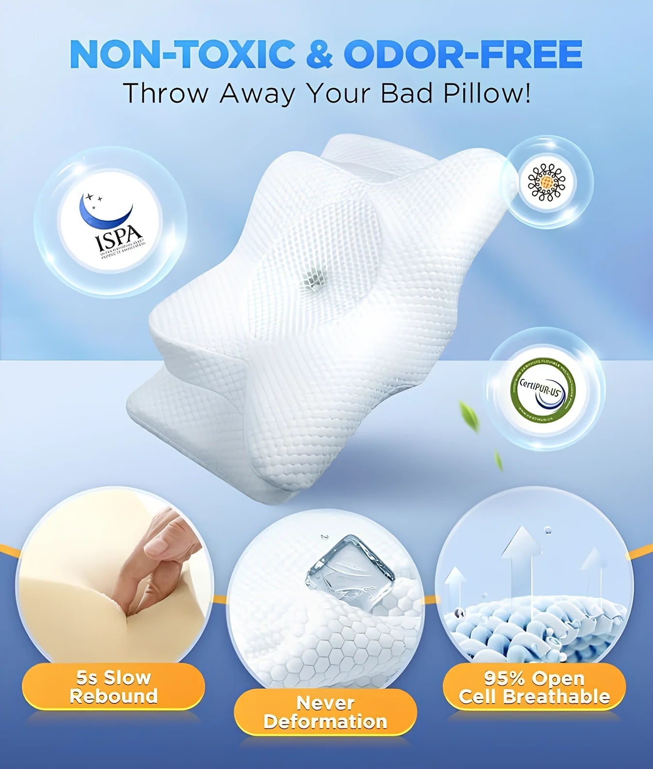 Truebelle Cozy Memory Foam Neck Pillow